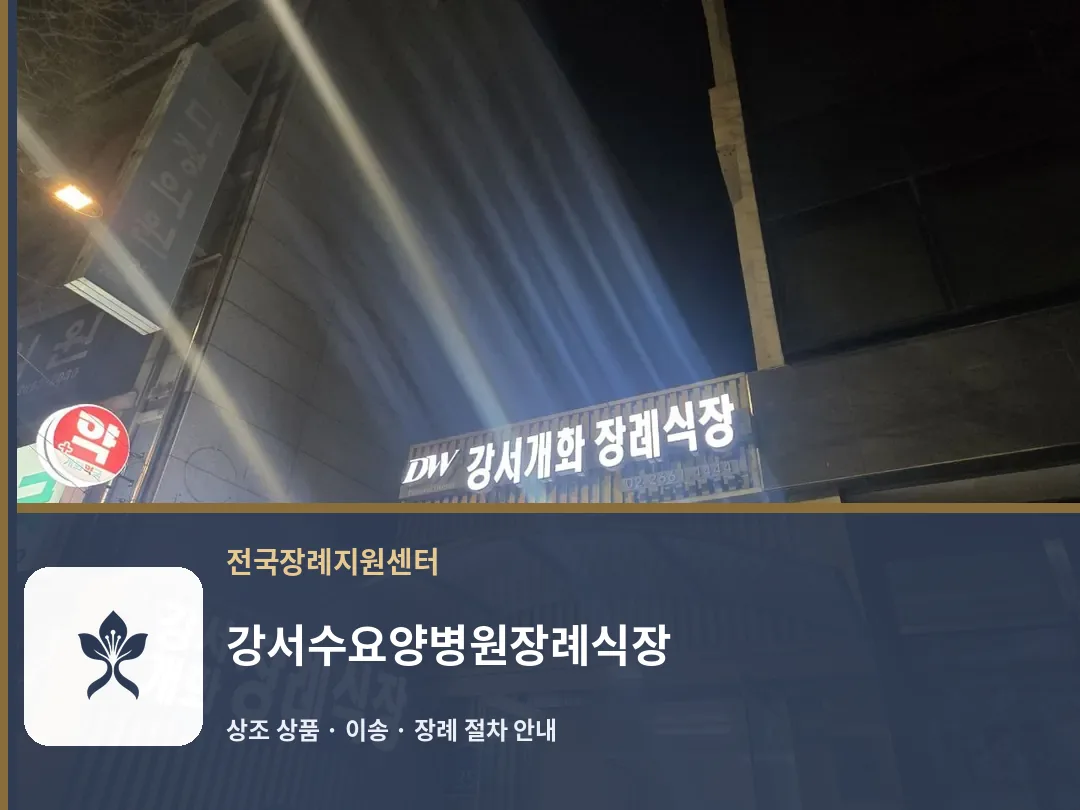 강서수요양병원장례식장 바깥 기록 1