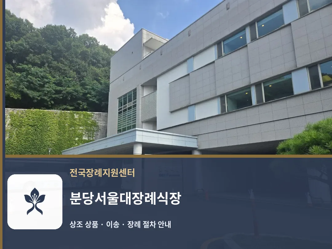 분당서울대장례식장 바깥 기록 1