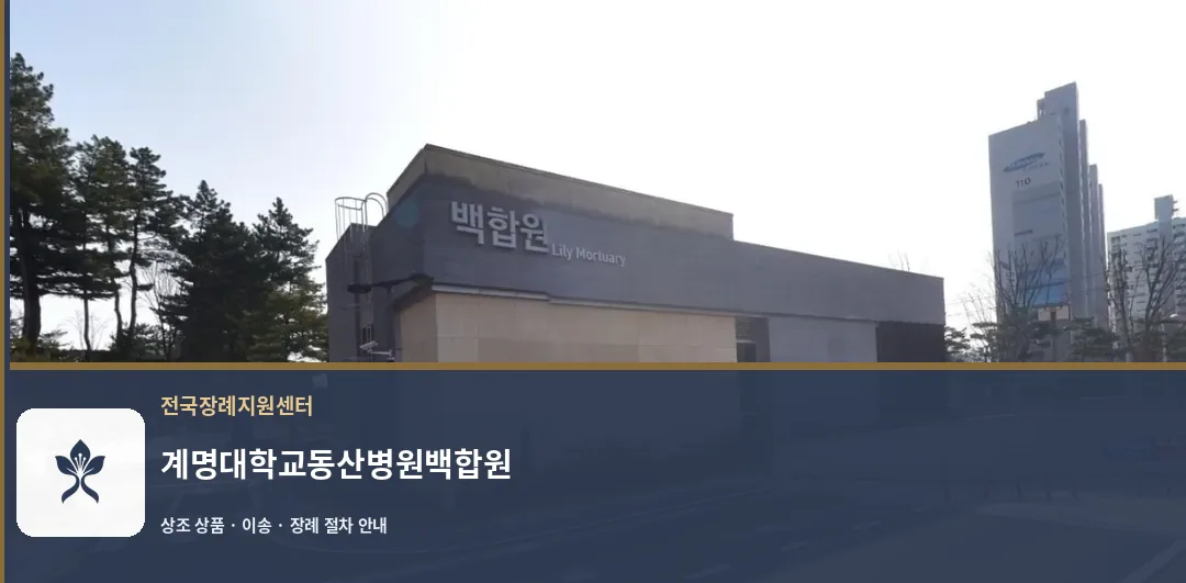 계명대학교동산병원백합원 바깥 기록 1