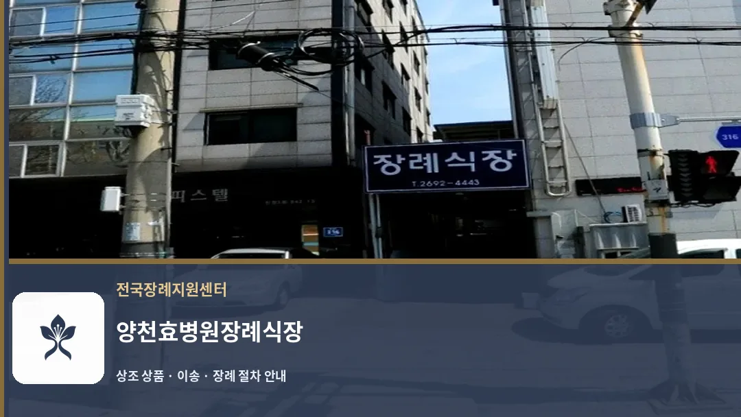양천효병원장례식장 바깥 기록 1