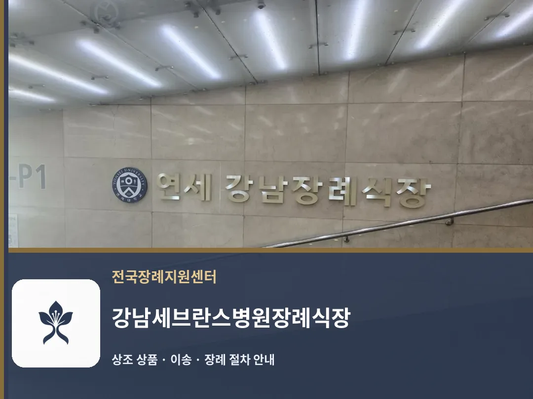 강남세브란스병원장례식장 바깥 기록 1
